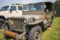 Antique Olive Drab Military Jeep Royalty Free Stock Photo