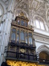 Antique organ in a church in Cordoba. Mezquita-Catedral de CÃÂ³rdoba. Roman Catholic Cathedral. Spain