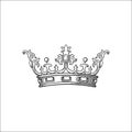 ANTIQUE ORNAMENT CROWN VECTOR