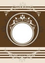 Antique ornamental frame.Banner.Frame. Royalty Free Stock Photo