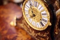 Antique ornate clock background Royalty Free Stock Photo