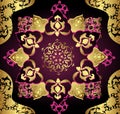 Antique ottoman gold design Royalty Free Stock Photo