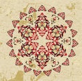 Antique ottoman grungy wallpaper raster design Royalty Free Stock Photo