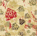 Antique ottoman grungy wallpaper raster design Royalty Free Stock Photo