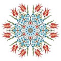 Antique ottoman turkish pattern vector design eighty nine