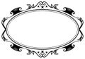 Antique oval frame Royalty Free Stock Photo