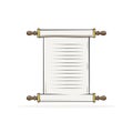 Antique Paper Scroll Illustration on White for Creative Applications and Backgrounds Royalty Free Stock Photo