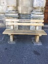 Antique park benches from apartheid days