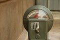 Antique parking meter close up Royalty Free Stock Photo