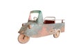 Antique Pedal Car isolated on white background Royalty Free Stock Photo