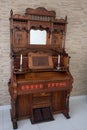 Antique pedal operated church organ. Royalty Free Stock Photo