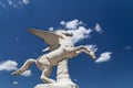 Antique Pegasus sculpture in Boboli Gardens in Florence, Italy