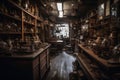 antique pharmacy in the old castle of Vyborg, Russia