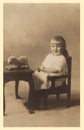 Antique photograph of a baby girl.