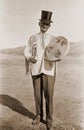 Antique photograph of a man in top hat