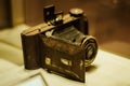 Antique Photography Camera In Museum Showcase