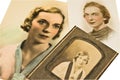 Antique Photos of a Woman Royalty Free Stock Photo