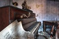 Antique piano abandoned house