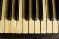 Antique piano keyboard.