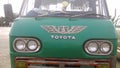 Antique pickup car with typical decoration