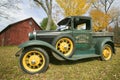 Antique pickup truck in autumn in Worthington, western Massachusetts, New England