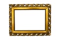 .antique picture frame gilded baroque Royalty Free Stock Photo