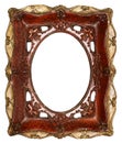 Antique picture frame handmade ceramics isolated on whitebackground Royalty Free Stock Photo