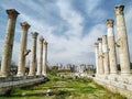 Antique Pillar Ruins At Pompeiopolis, Mersin, Turkey