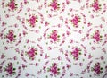 Antique pink and red shabby chic rose repeat pattern wallpaper