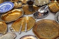 Antique Platters and Trays Royalty Free Stock Photo
