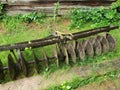 Antique plow parts Grist mill pond