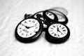 Antique pocket watch black and white 2. Royalty Free Stock Photo