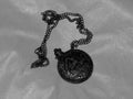 Antique pocket watch on a black and white photo Royalty Free Stock Photo