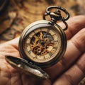 Antique Pocket Watch Close-up Royalty Free Stock Photo