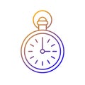 Antique pocket watch gradient linear vector icon Royalty Free Stock Photo