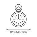 Antique pocket watch linear icon Royalty Free Stock Photo
