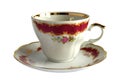 Antique porcelain cup and saucer Royalty Free Stock Photo