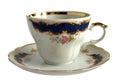 Antique porcelain cup and saucer Royalty Free Stock Photo