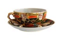 Antique porcelain cup and saucer Royalty Free Stock Photo