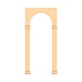 Antique portal icon, flat style Royalty Free Stock Photo