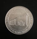 1974 Antique Portugal Colony Silver Coins National Badge Emblem Portuguese Macao Taipa Bridge Macau Silver Coin $20 Patacas MOP