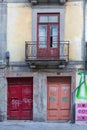 Antique Portuguese Architecture: Old Colorful Doors, Facade and