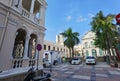 Antique Portuguese Macau Architecture European Facade Chui Lok Chi Mansion Colonial Heritage House Macao St. Lazarus Quarter