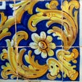 Antique portuguese tile corner