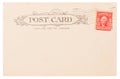 Antique post card from USA circa 1906 with New Orleans postal meter stamp and Washington postage stamp isolated