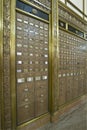 Antique Post Office Boxes 4 Royalty Free Stock Photo