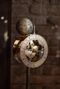 Antique and Precious Golden Clock with Rotating Earth Globe