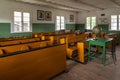 Antique primary school classroom in Rumsiskes Etnographic museum Lithuania Royalty Free Stock Photo