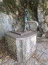 Antique pump for pumping out spring water