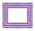 Antique purple frame isolated on white Royalty Free Stock Photo